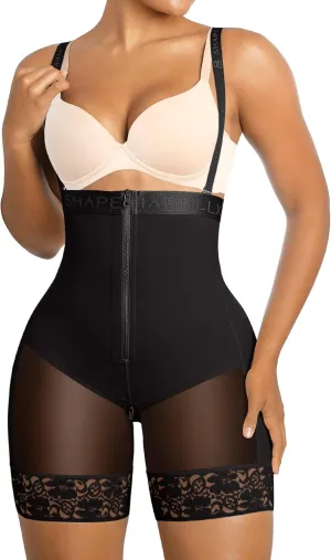 SHAPELLX Shapewear for Women Tummy Control Fajas Colombianas Body Shaper Postpartum Plus Size Butt Lifting Bodysuit