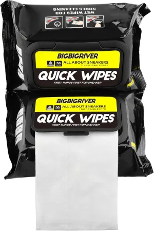 Shoe wipes 2 Pack 60 Pcs Sneaker Wipes Cleaner Quick Wipes Travel Portable Removes Dirt, Stains