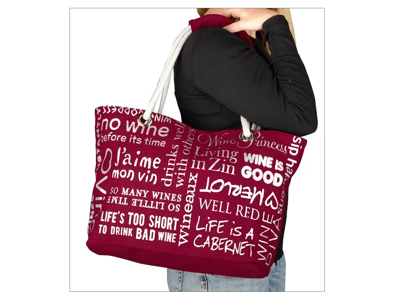 Shoulder Bag - Wine Words