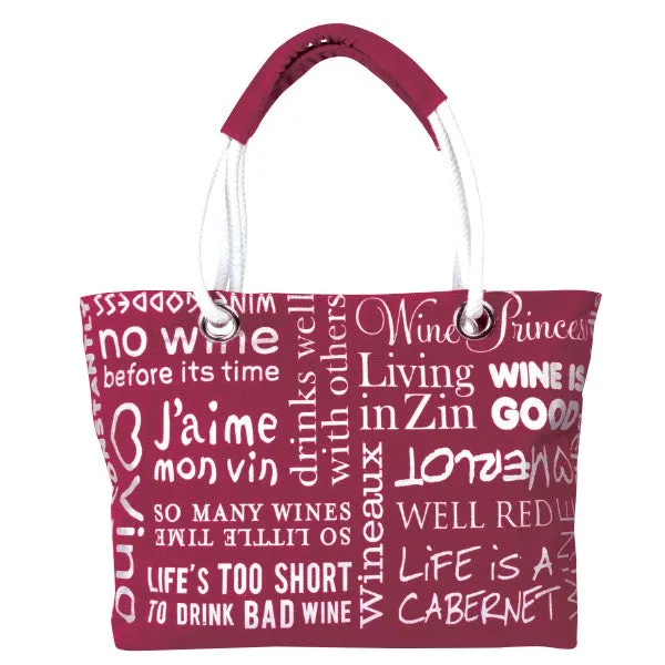 Shoulder Bag - Wine Words