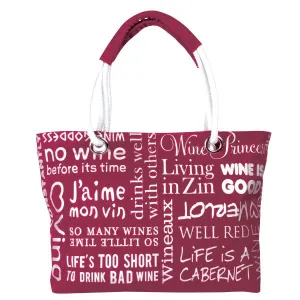 Shoulder Bag - Wine Words