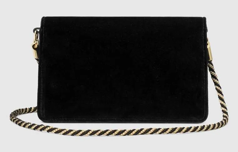 Shoulder Bag with Square G, Black