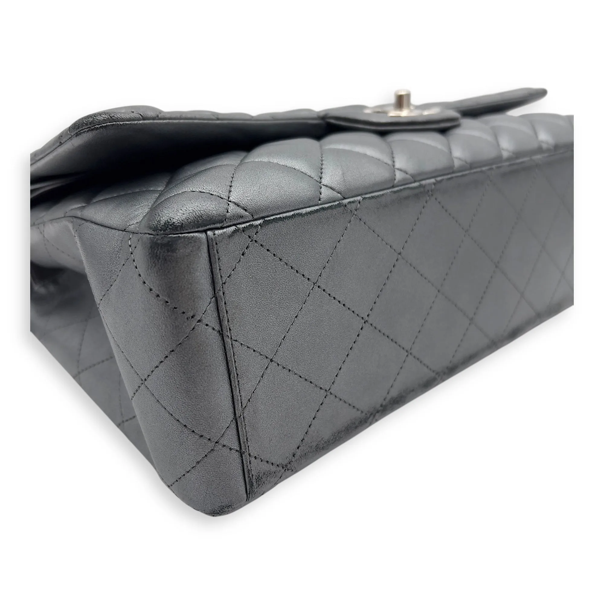 Shoulder Maxi Excellent reviews hardware Lambskin, Classic Bag in Silver Satisfaction guaranteed Silver
