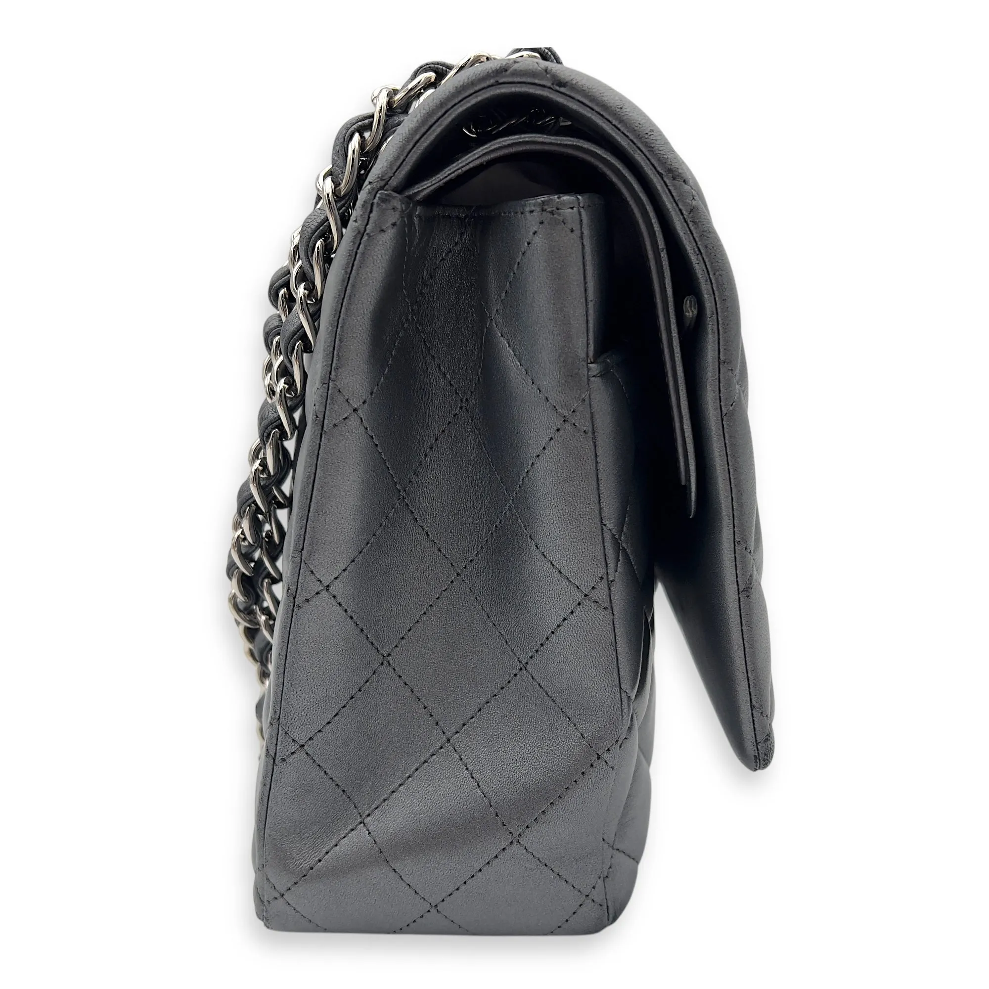 Shoulder Maxi Excellent reviews hardware Lambskin, Classic Bag in Silver Satisfaction guaranteed Silver
