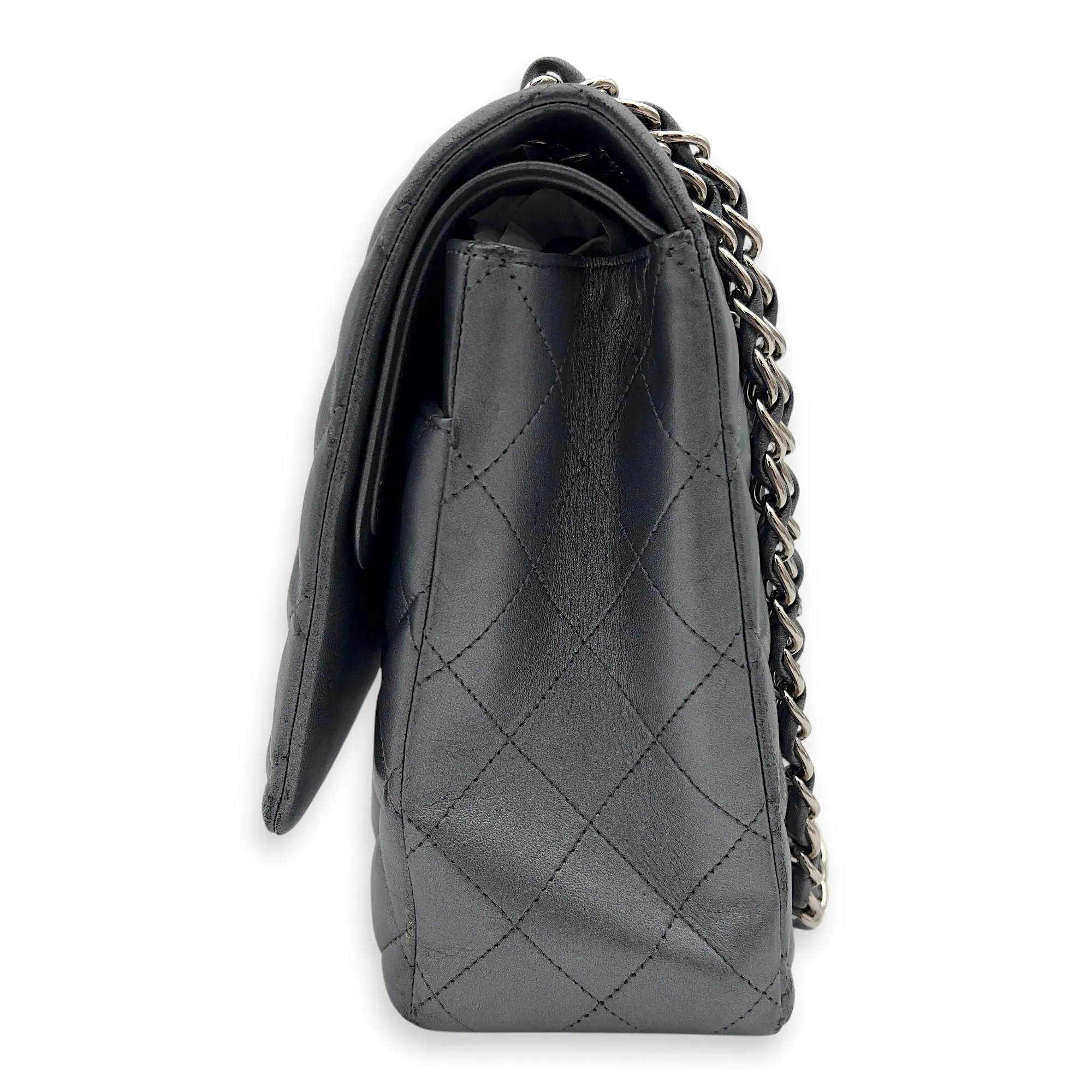 Shoulder Maxi Excellent reviews hardware Lambskin, Classic Bag in Silver Satisfaction guaranteed Silver