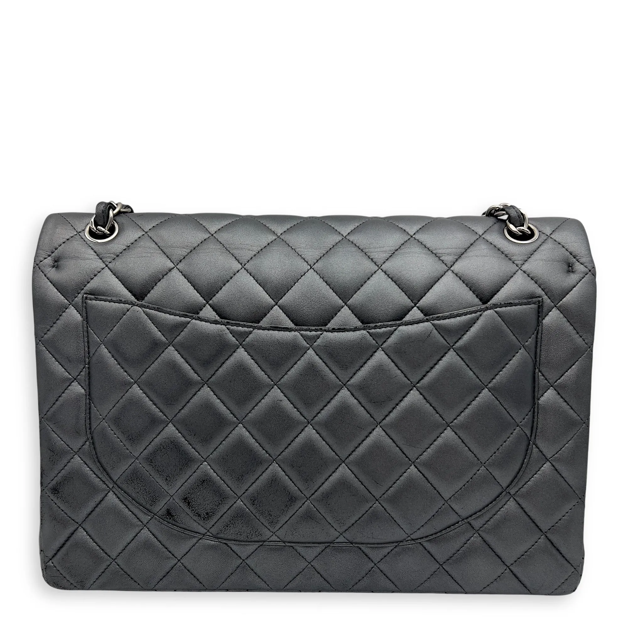 Shoulder Maxi Excellent reviews hardware Lambskin, Classic Bag in Silver Satisfaction guaranteed Silver