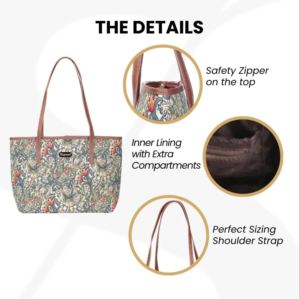 Signare Tapestry Shoulder Bag Tote Bag for Women with Travel or Work Tote Bags for Women