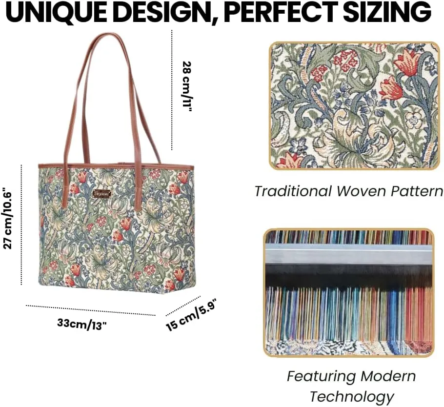 Signare Tapestry Shoulder Bag Tote Bag for Women with Travel or Work Tote Bags for Women