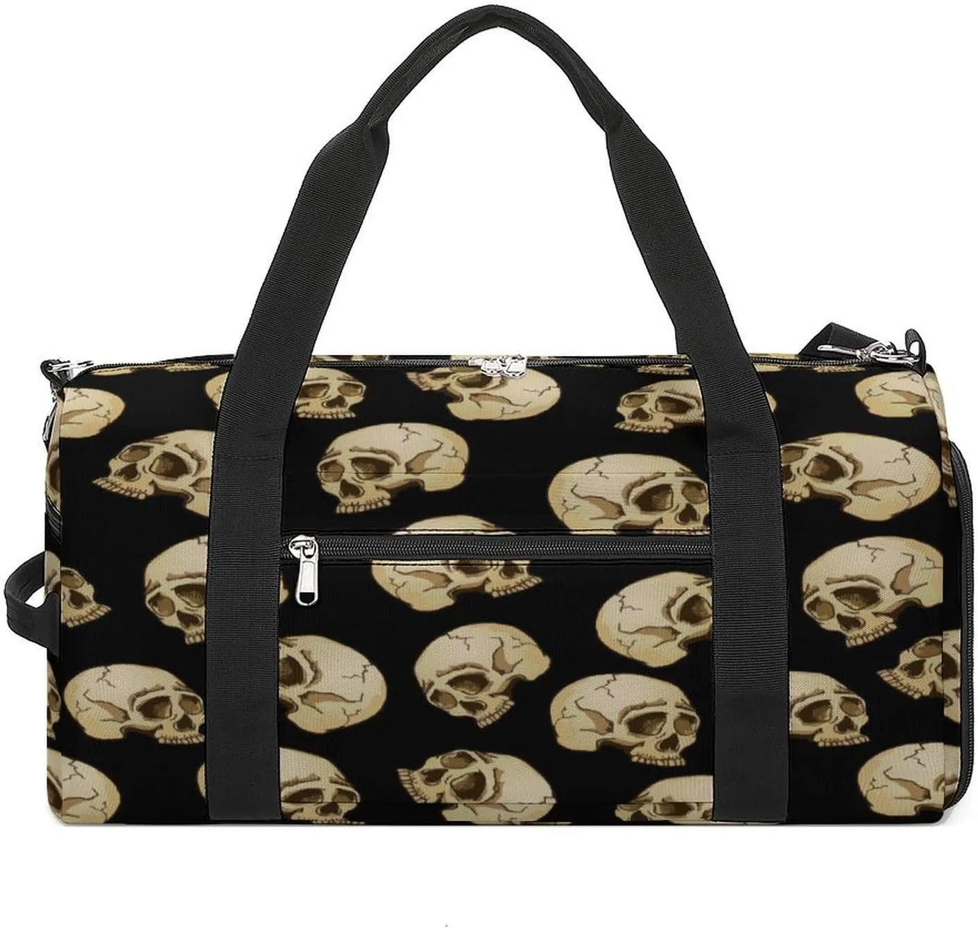 Skull And Bones Travel Gym Bag Sport Workout Duffel Bags with Compartments And Side Pocket