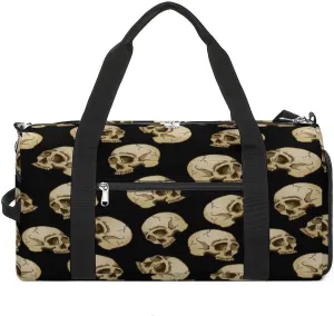 Skull And Bones Travel Gym Bag Sport Workout Duffel Bags with Compartments And Side Pocket