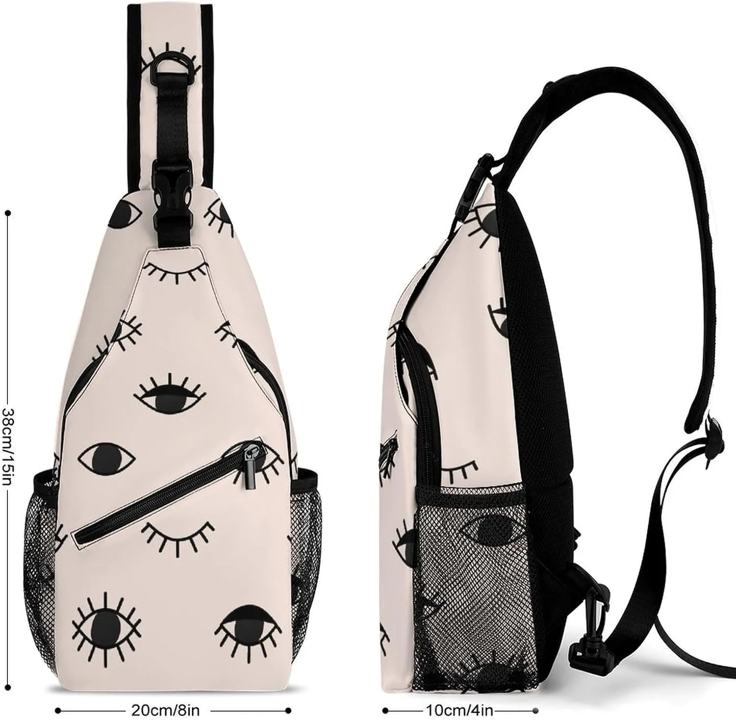 Skull And Flowers Versatile And Convenient Multipurpose Crossbody Bag - Perfect for Travel And Hiking