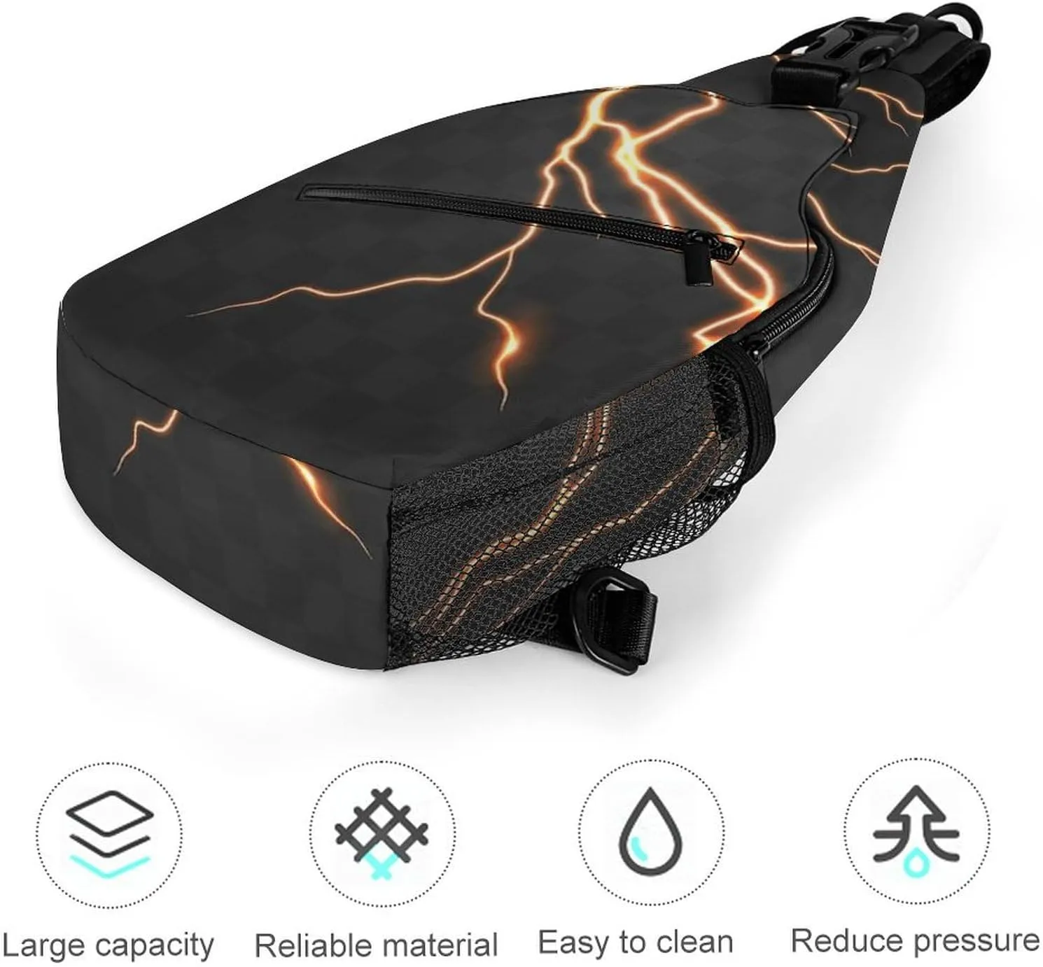Skull And Flowers Versatile And Convenient Multipurpose Crossbody Bag - Perfect for Travel And Hiking