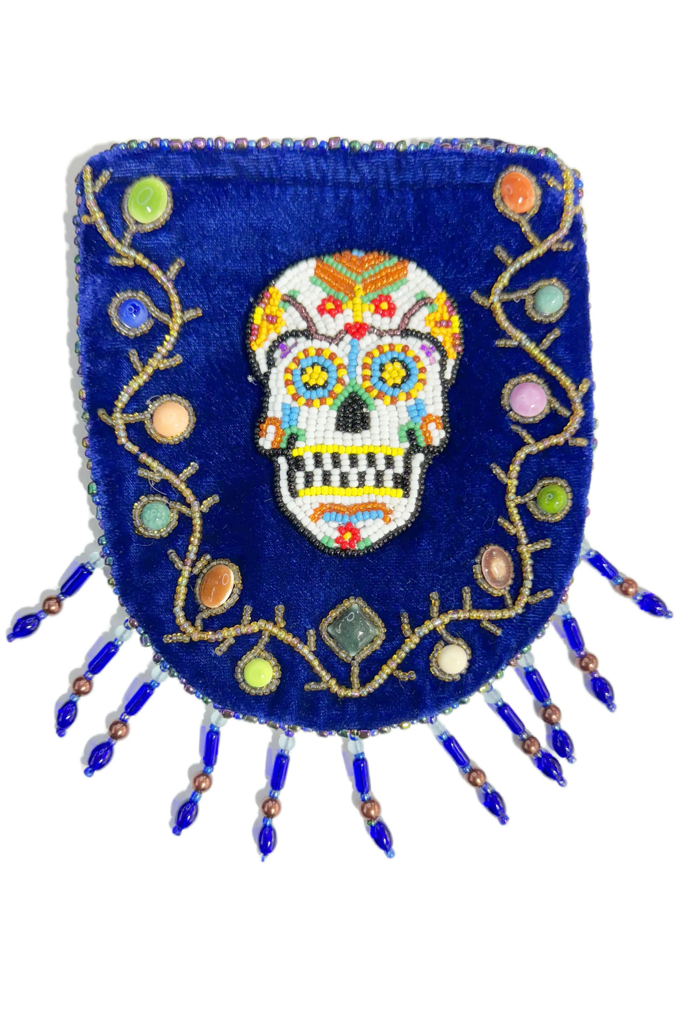 Skull Pattern Velvet Crossbody MUG-SKULL