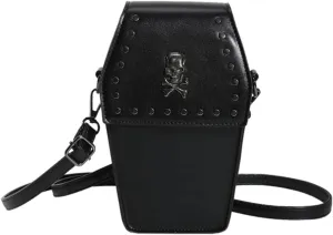 Skull Punk Style Steampunk Gothic Style Coffin Shaped Bag Mini Y2K Crossbody Vintage Cross Pattern Women's Purse