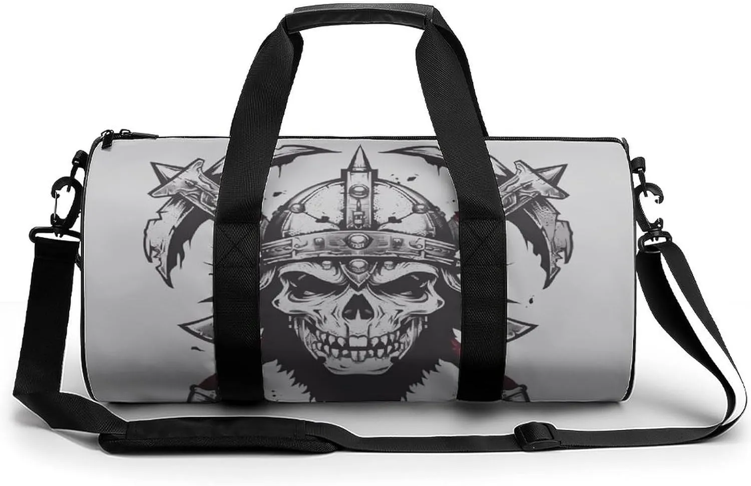 Skull Vikings Warrior Travel Duffel Bag Gym Bags Sports Tote Shoulder Weekender Handbag for Men Women
