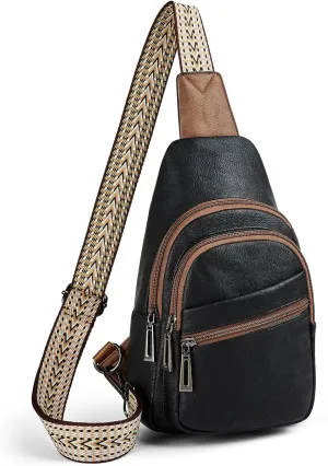 Sling Bag Crossbody Bags for Women for Travel, 3.5 x 10.5 x 6"(L x H x W),Adjustable Straps 22.5 to 44 inch
