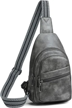 Sling Bag Crossbody Bags for Women for Travel, 3.5 x 10.5 x 6"(L x H x W),Adjustable Straps 22.5 to 44 inch