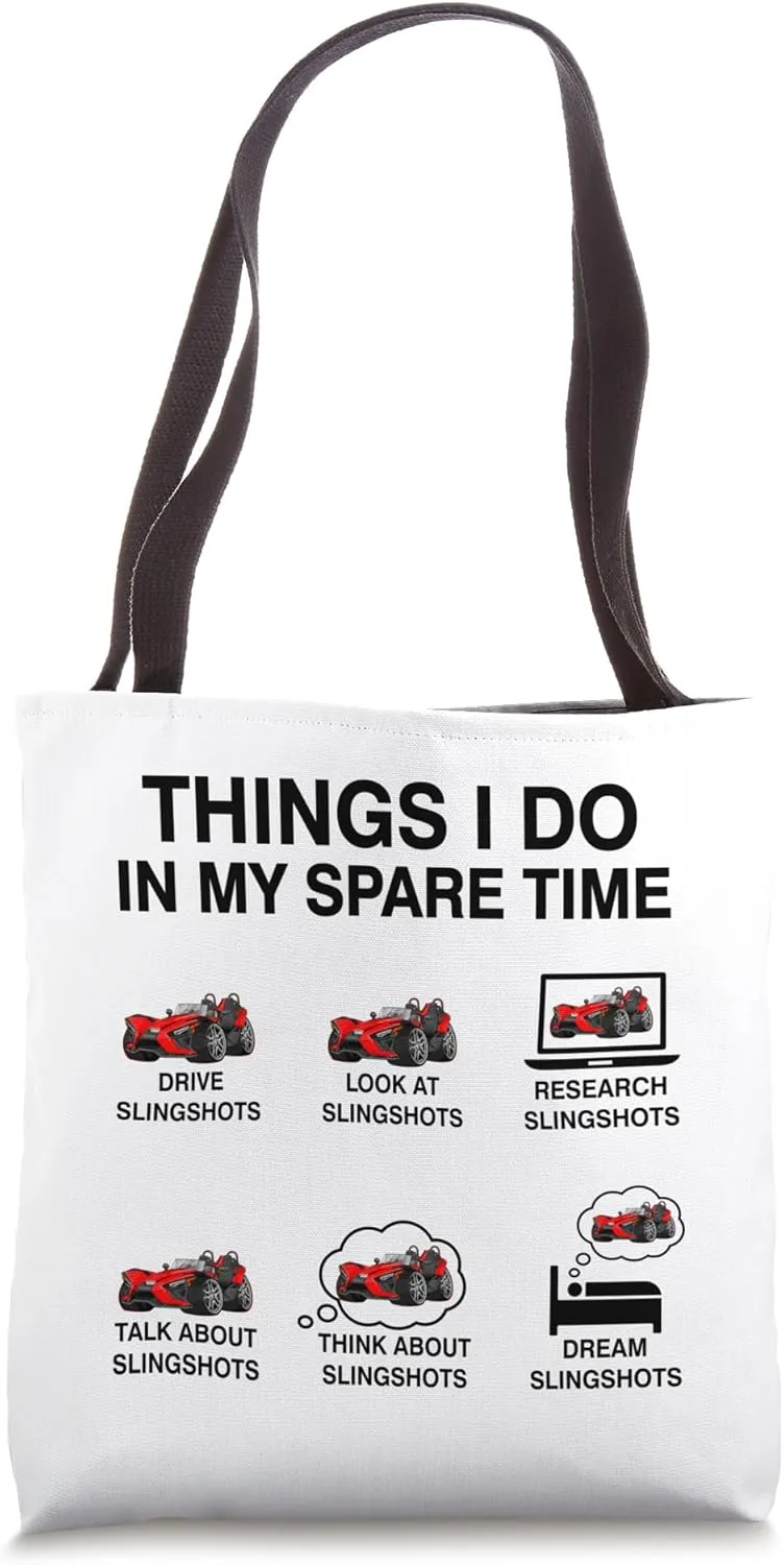 Slingshot Car Drivers 3 Wheeled Car Funny Sling shot Dad Tote Bag