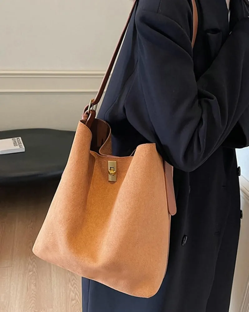 Slouchy Shoulder Bag Women Large Faux Suede Crossbody Purse Travel Work Bags Tote Handbag