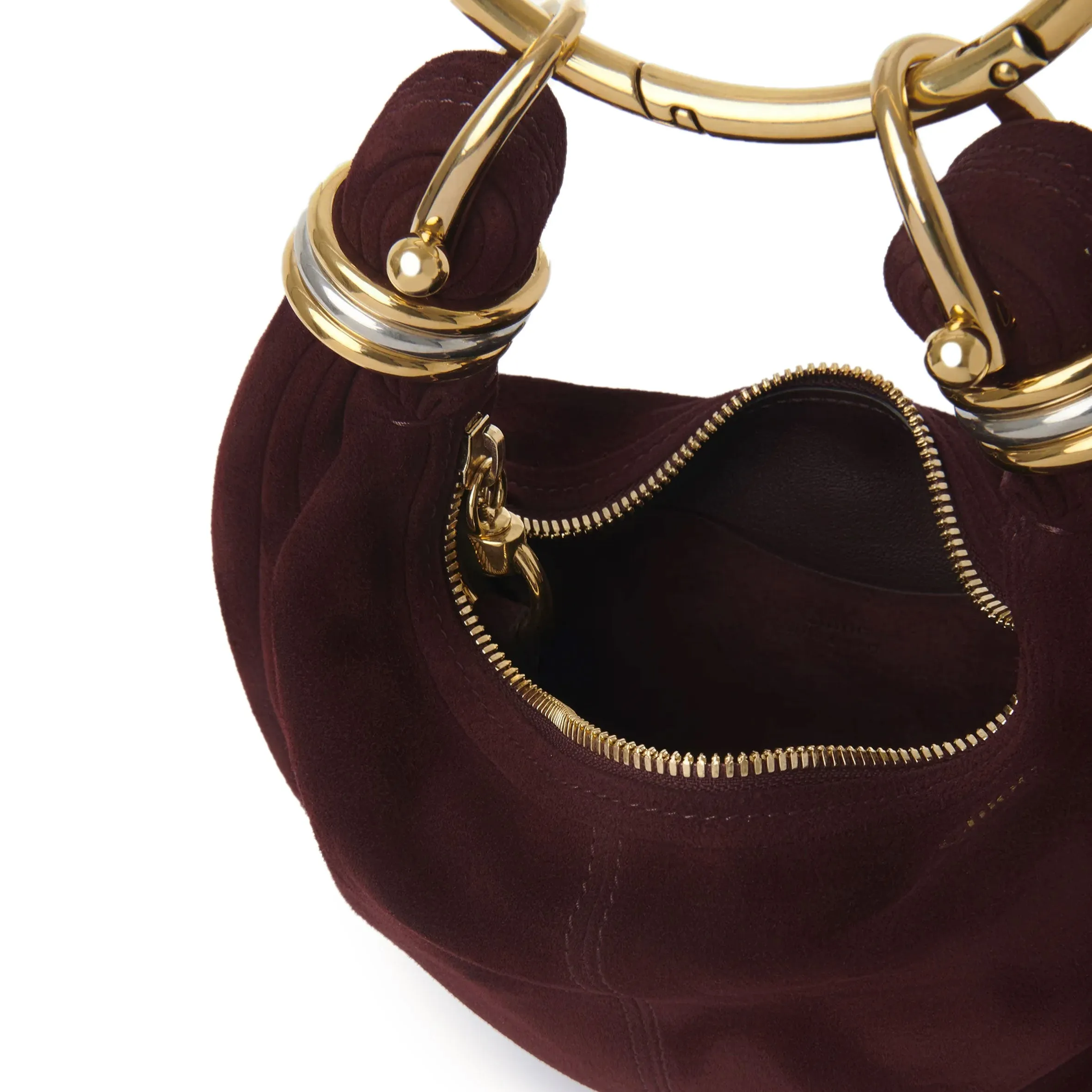 Small Bracelet Bag Suede, Violine