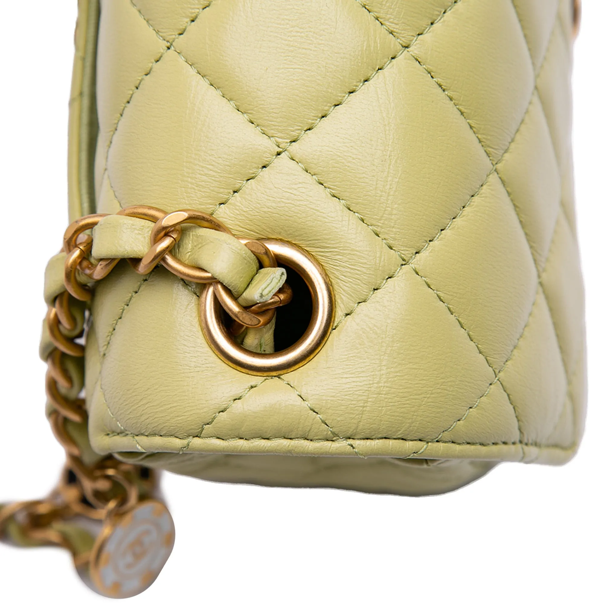 Small Classic Lambskin Casino Royale Charms Single Flap