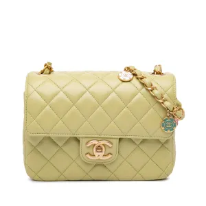 Small Classic Lambskin Casino Royale Charms Single Flap