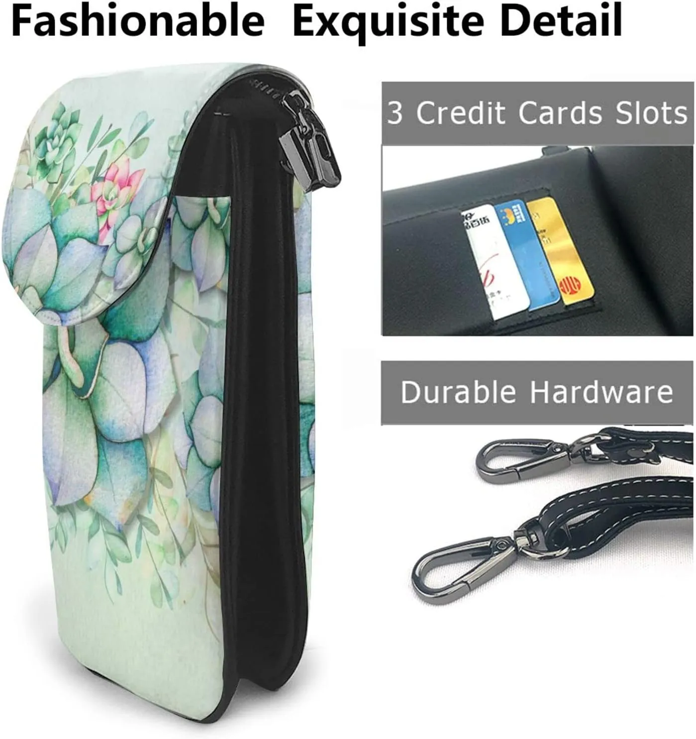 Small Crossbody Bag For Women,Leather Phone Purse Women'S Shoulder Handbags Wallet Purse -Sunflowers And Butterflies