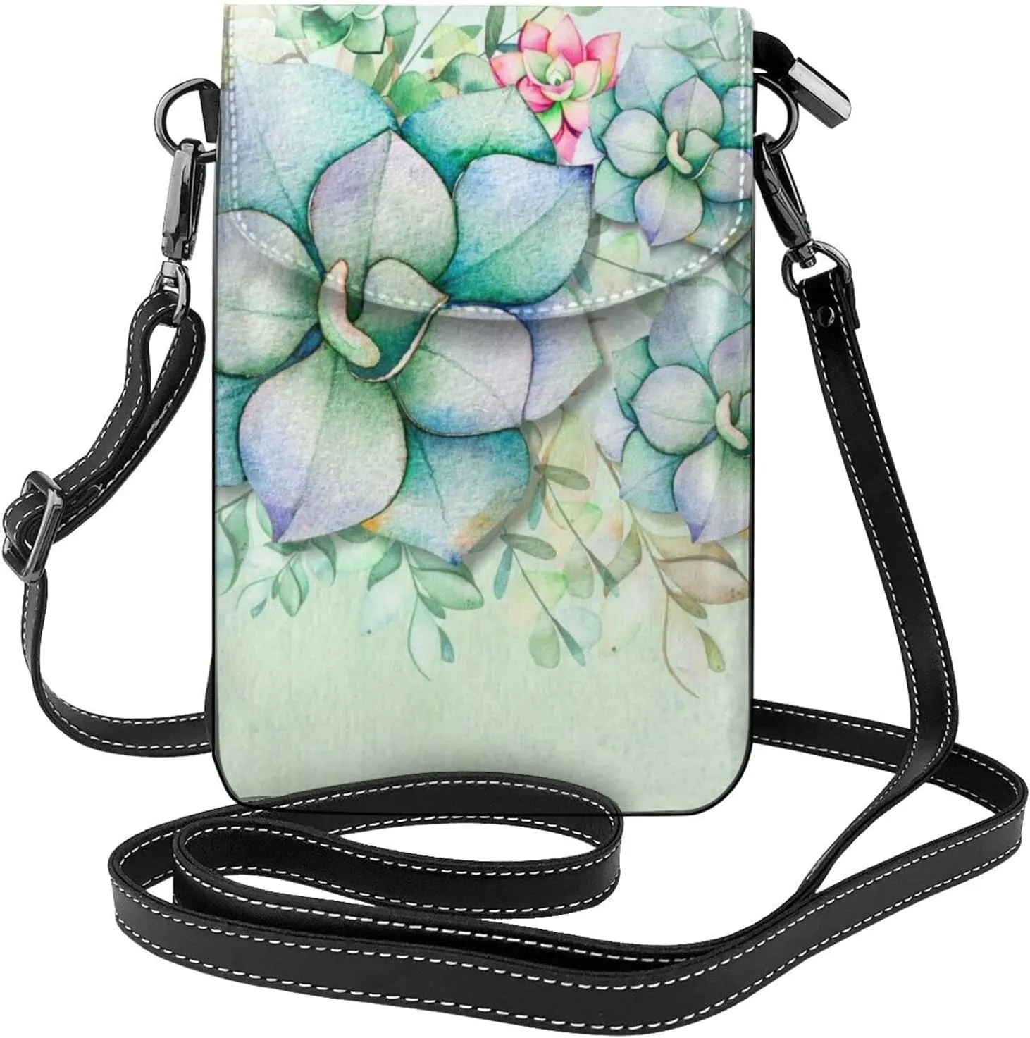 Small Crossbody Bag For Women,Leather Phone Purse Women'S Shoulder Handbags Wallet Purse -Sunflowers And Butterflies