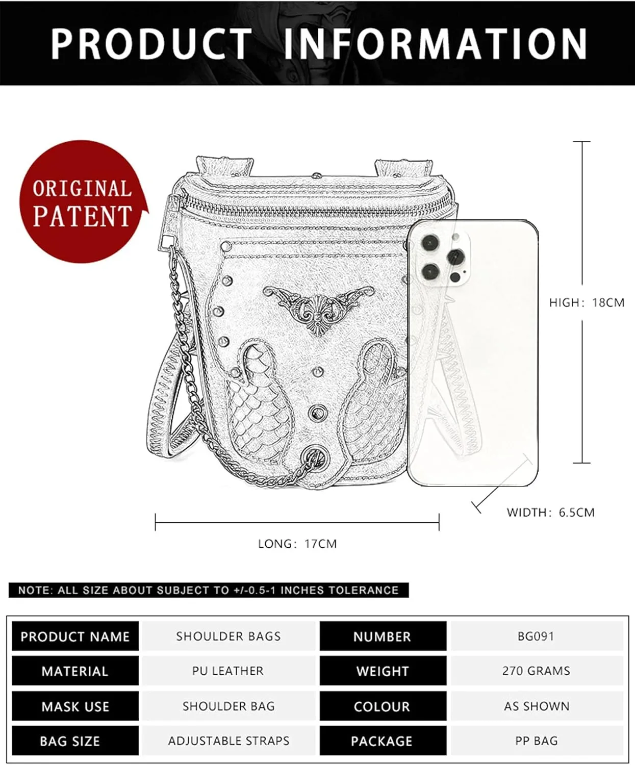 Small Crossbody Bag Shoulder Purse Leather Belt Pouch Travel Phone Holder Punk Medieval Vintage Festival Costume Accessory