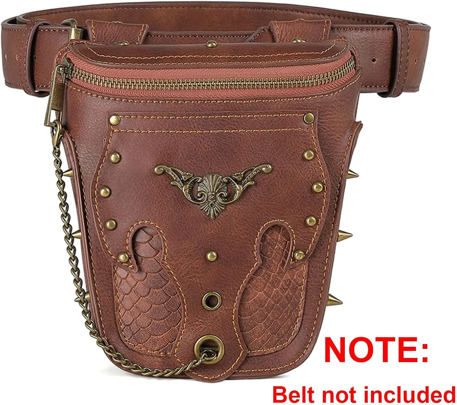Small Crossbody Bag Shoulder Purse Leather Belt Pouch Travel Phone Holder Punk Medieval Vintage Festival Costume Accessory
