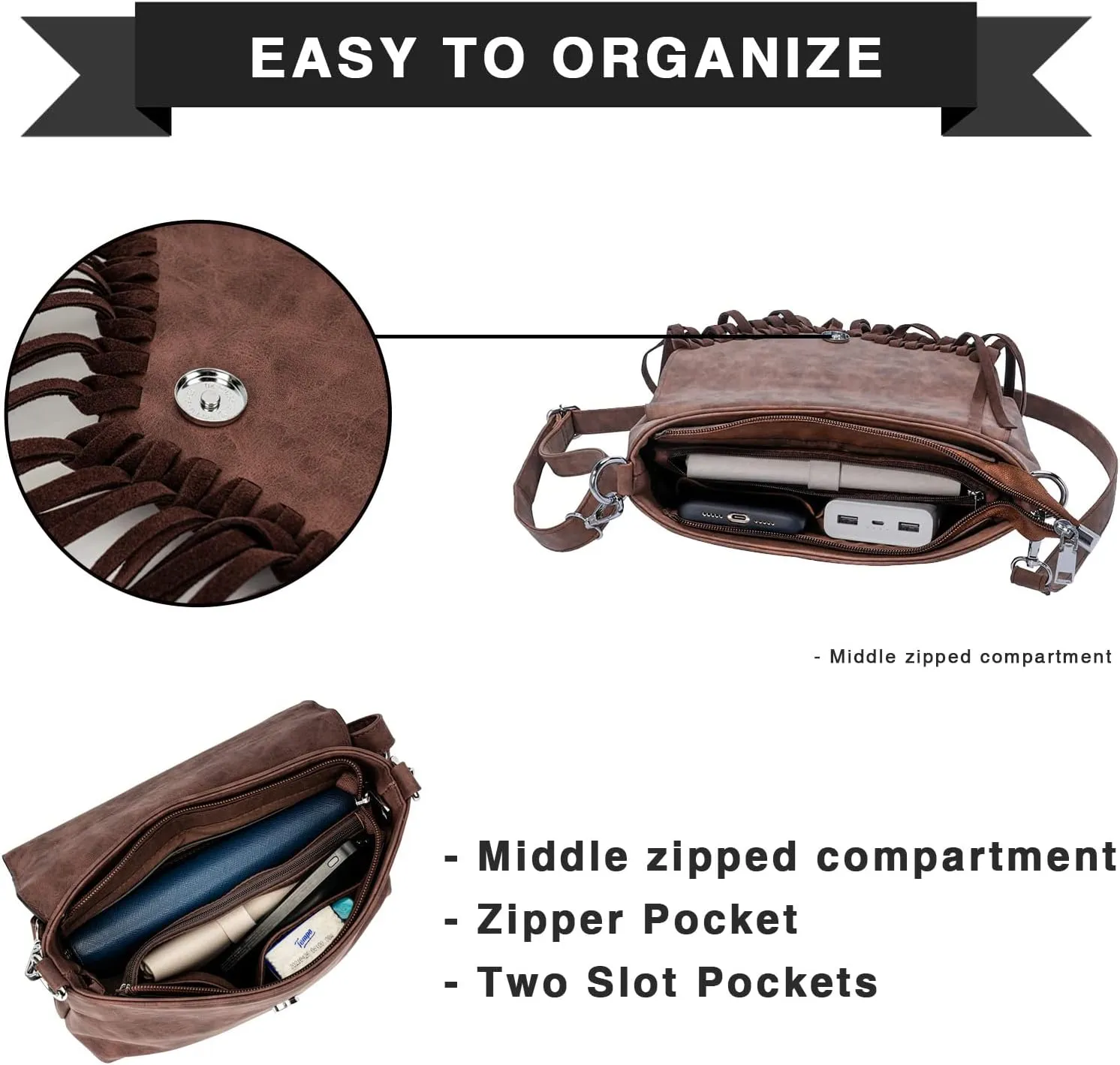 Small Crossbody Bags for Women Crossbody Handbag Fringe Purse Tassel Shoulder Bag Turquoise Concho Wallet