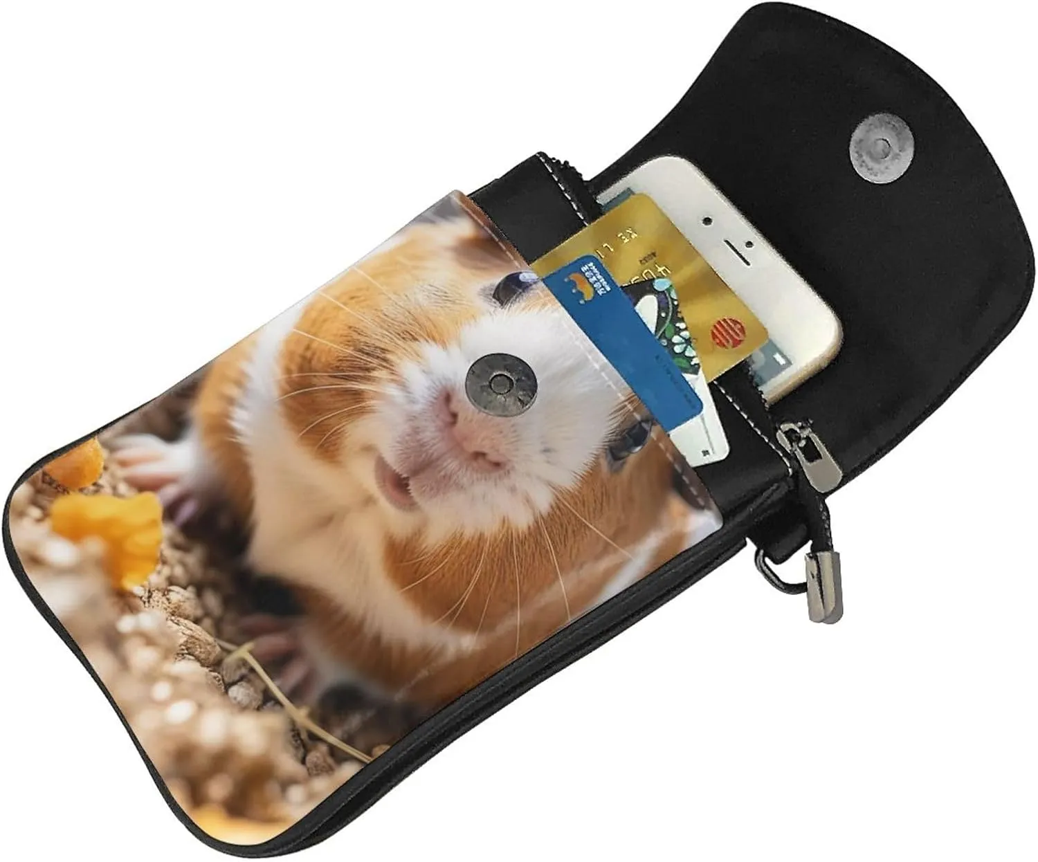 Small Crossbody Bags for Women,Leather Shoulder Bag for Cell Phone Purse with Strap and Strawberry Printed