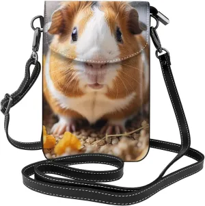 Small Crossbody Bags for Women,Leather Shoulder Bag for Cell Phone Purse with Strap and Strawberry Printed
