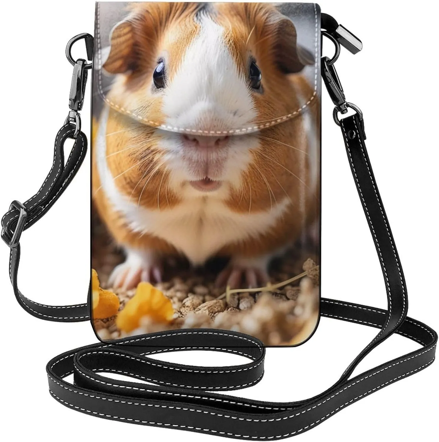 Small Crossbody Bags for Women,Leather Shoulder Bag for Cell Phone Purse with Strap and Strawberry Printed