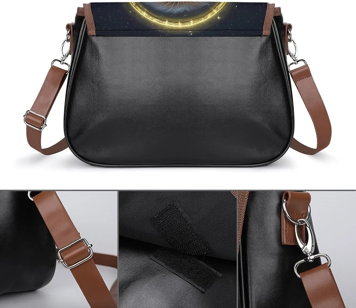 Small Crossbody Handbags Pu Leather Purse Travel Shoulder Bag with Adjustable Strap