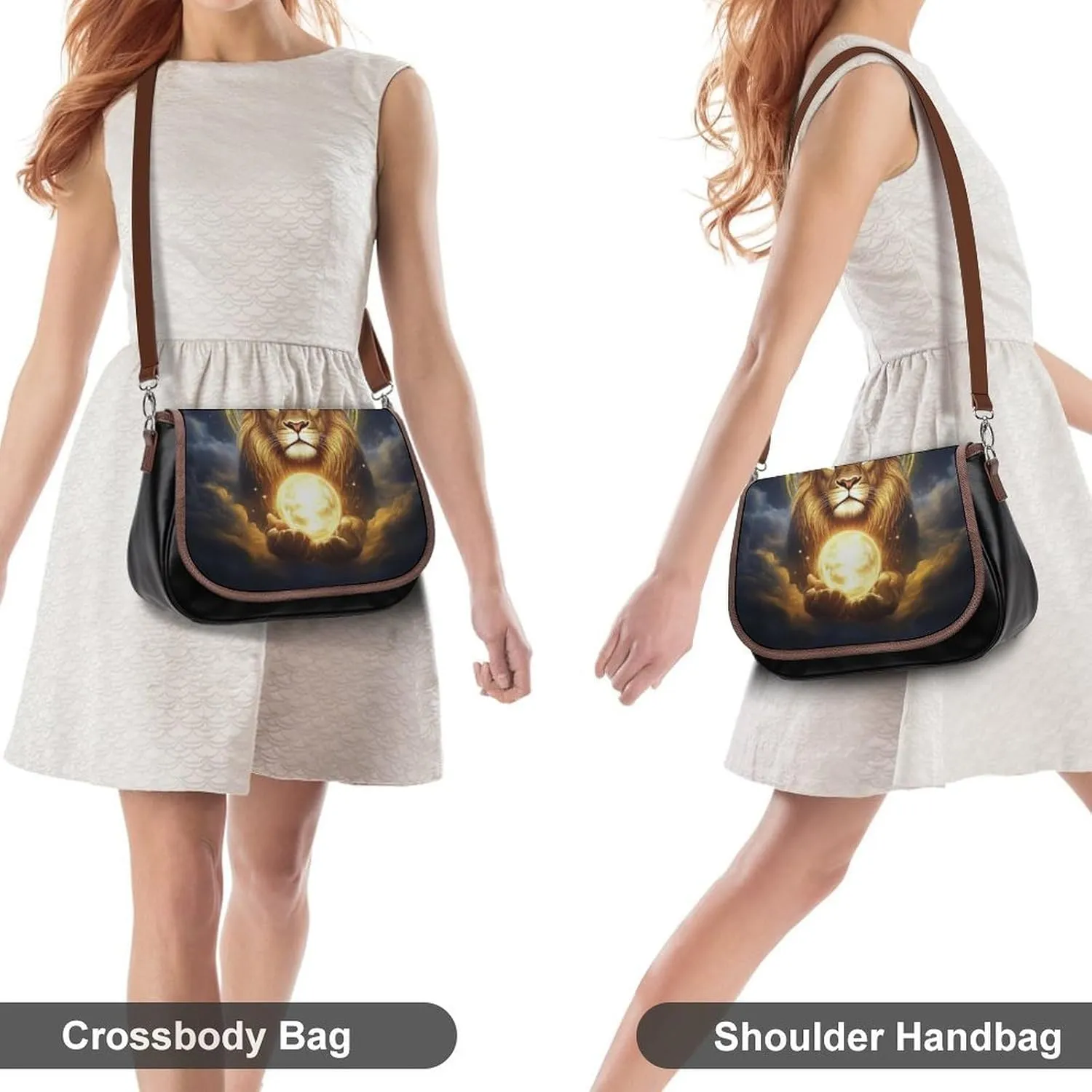 Small Crossbody Handbags Pu Leather Purse Travel Shoulder Bag with Adjustable Strap