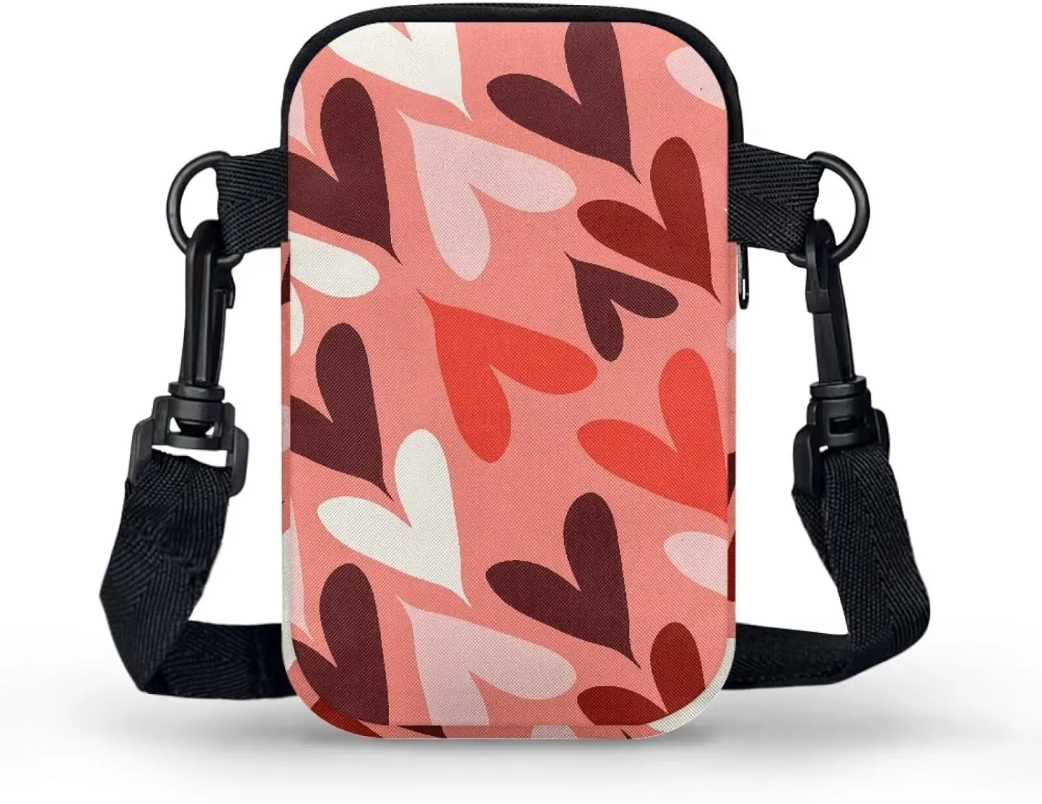 Small Crossbody Purse Zipper Cell Phone Bag, Abstract Color Art Mini Shoulder Purse Bags with Shoulder Strap