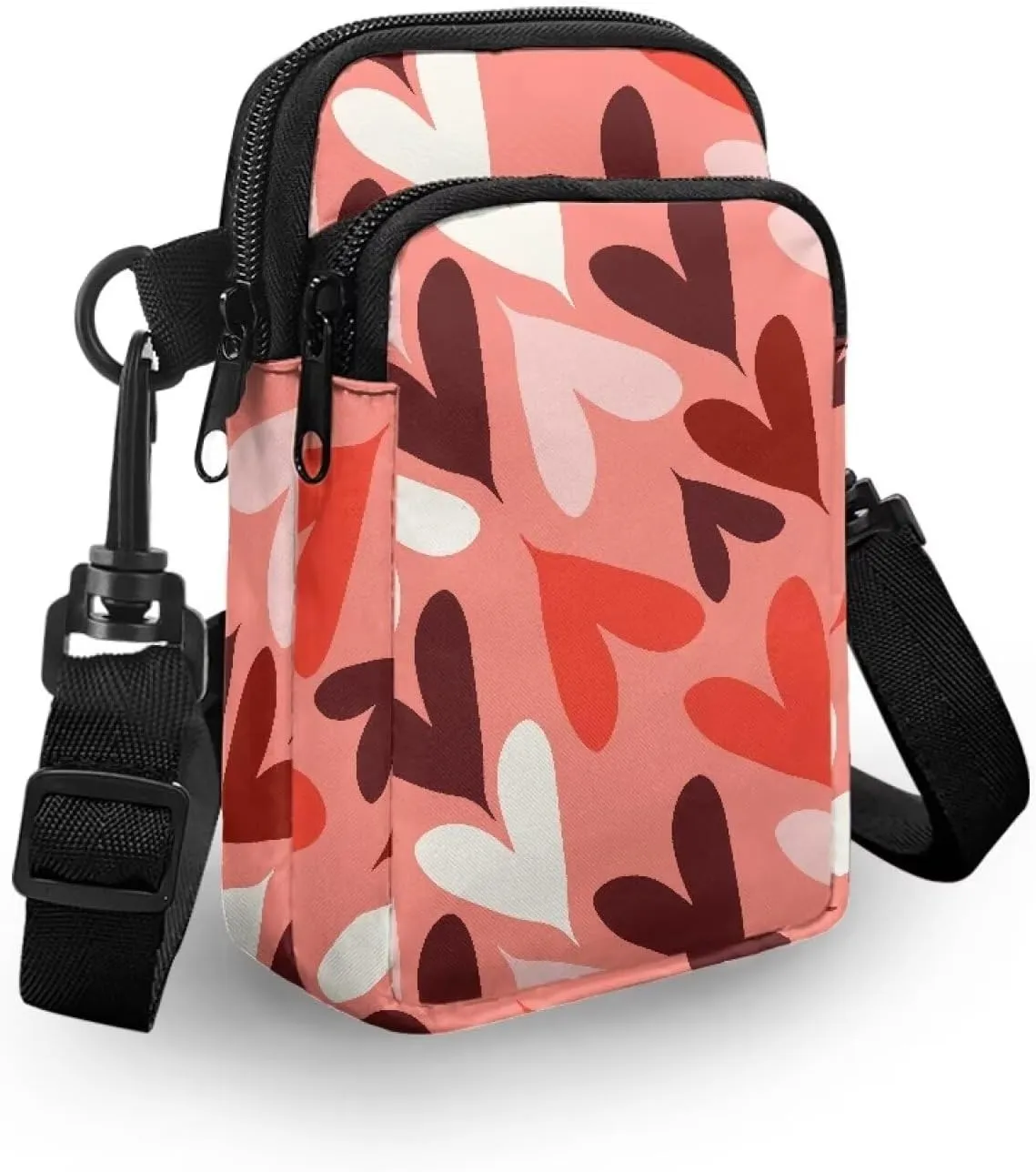 Small Crossbody Purse Zipper Cell Phone Bag, Abstract Color Art Mini Shoulder Purse Bags with Shoulder Strap