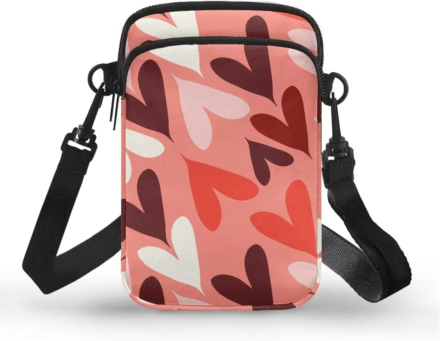 Small Crossbody Purse Zipper Cell Phone Bag, Abstract Color Art Mini Shoulder Purse Bags with Shoulder Strap