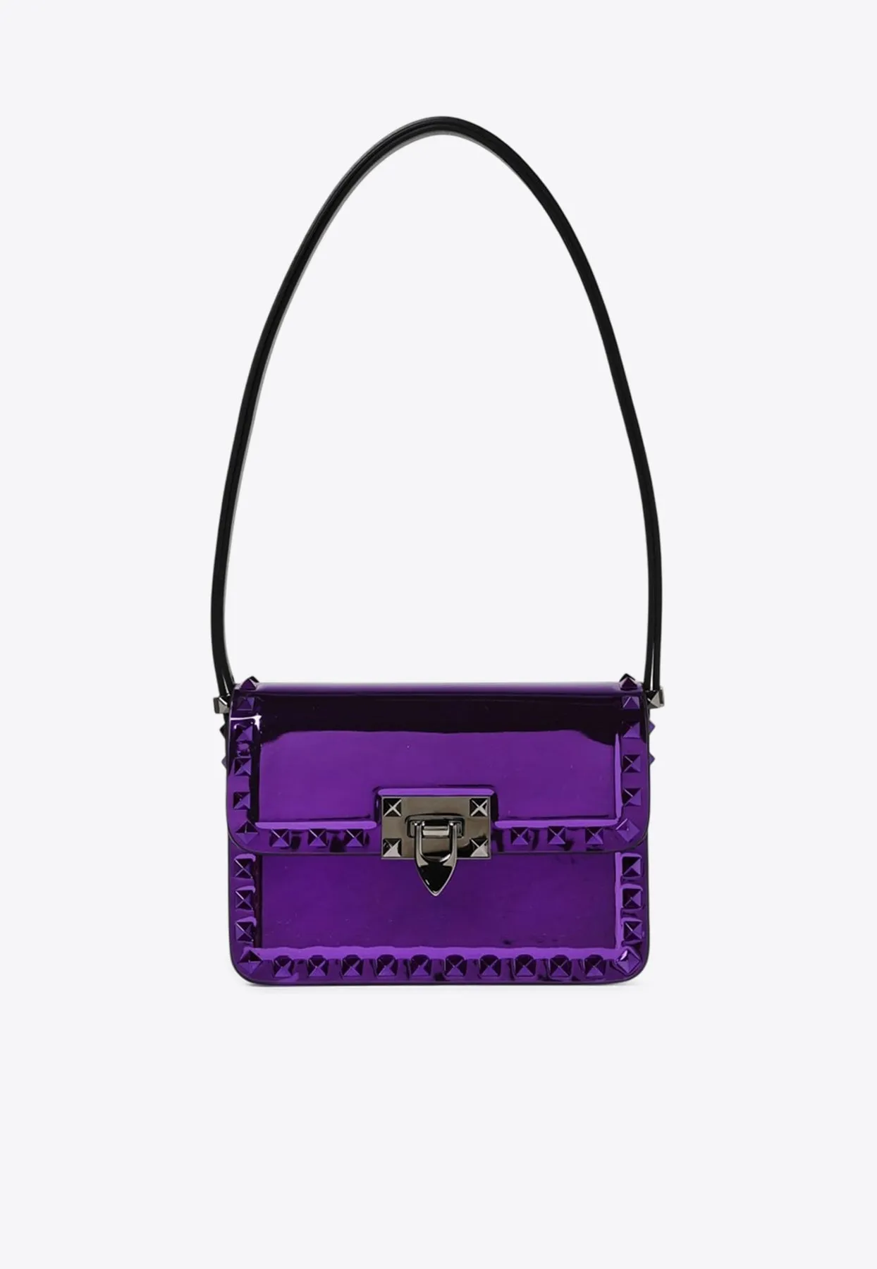 Small Rockstud 23 Laminated Shoulder Bag