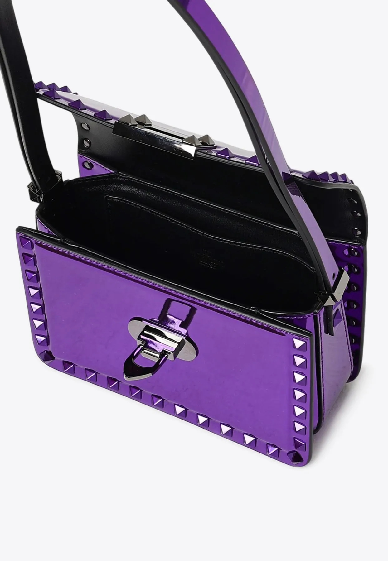 Small Rockstud 23 Laminated Shoulder Bag