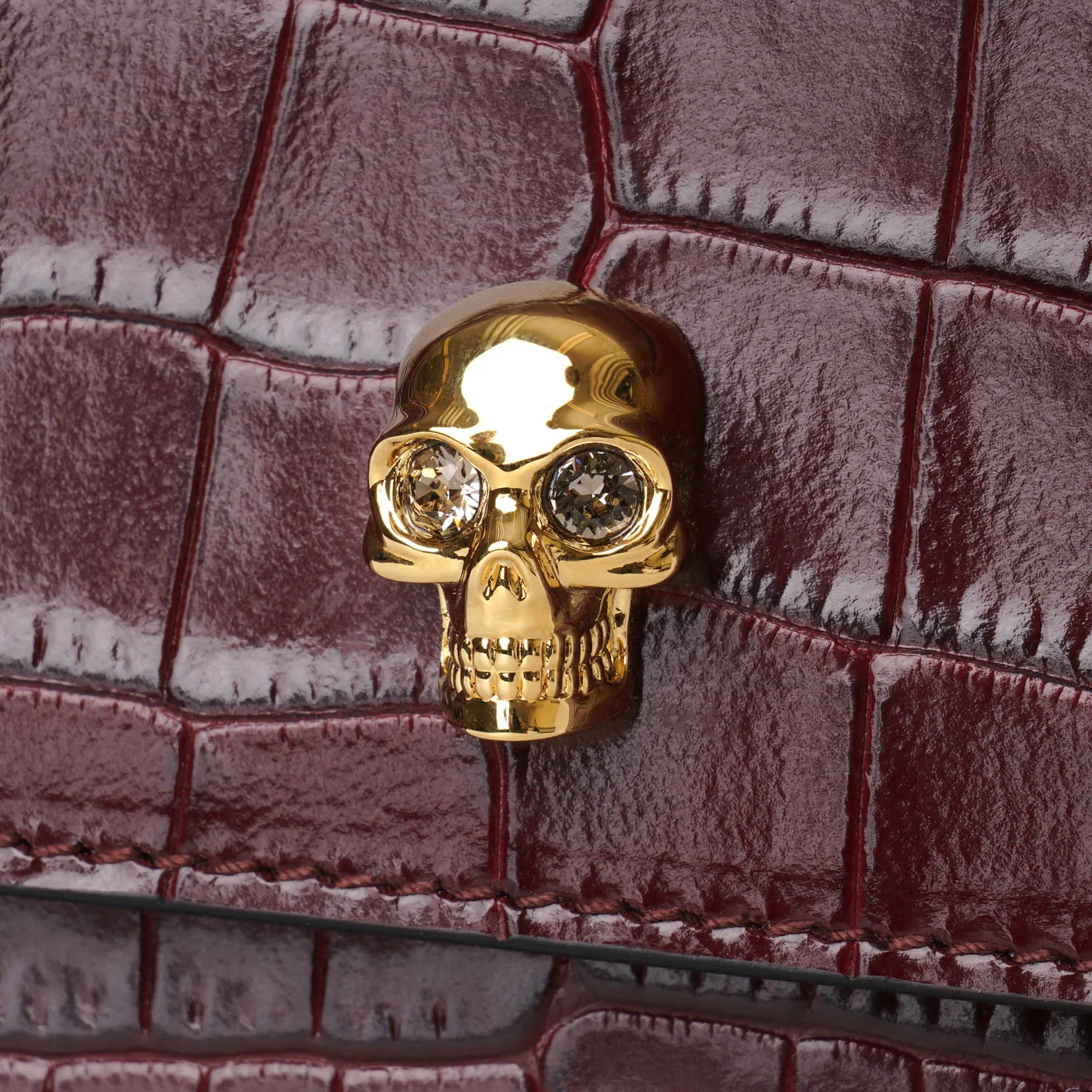 Small skull bag burgundy