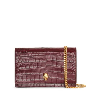 Small skull bag burgundy