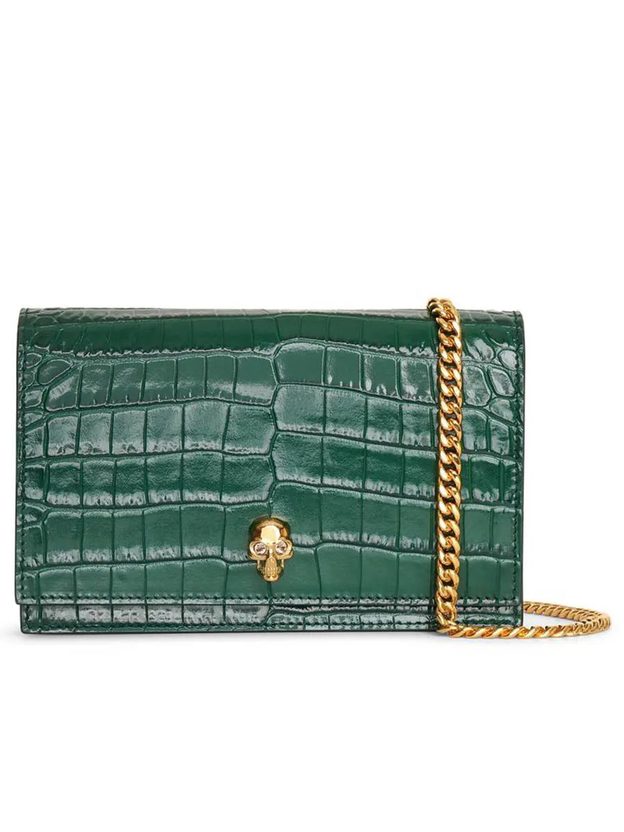 Small Skull Bag in Emerald Green