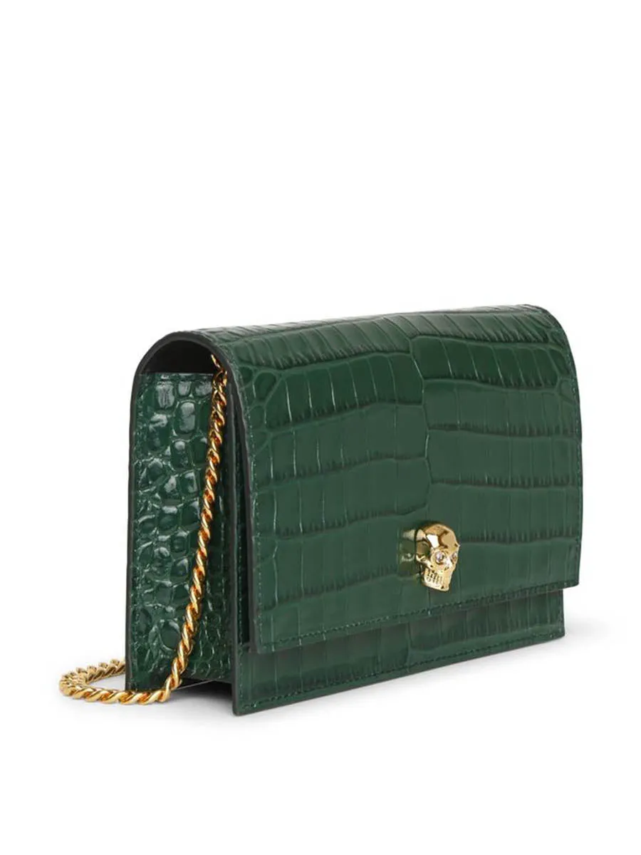 Small Skull Bag in Emerald Green