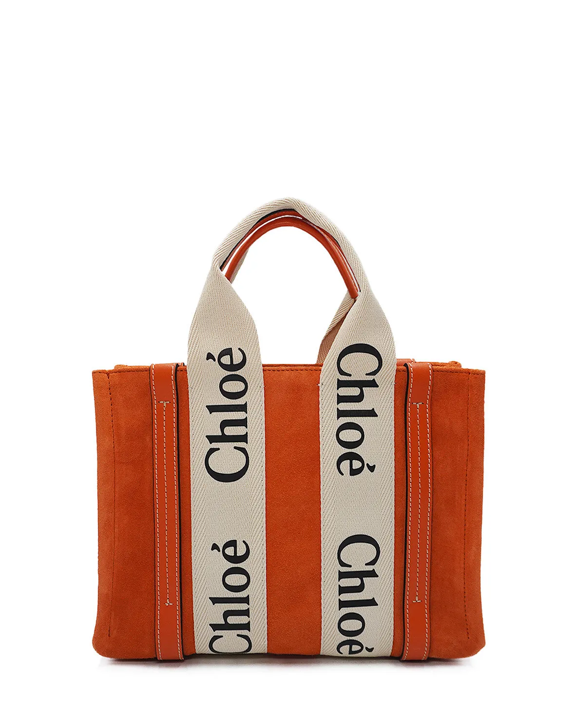 Small Suede Woody Tote Orange