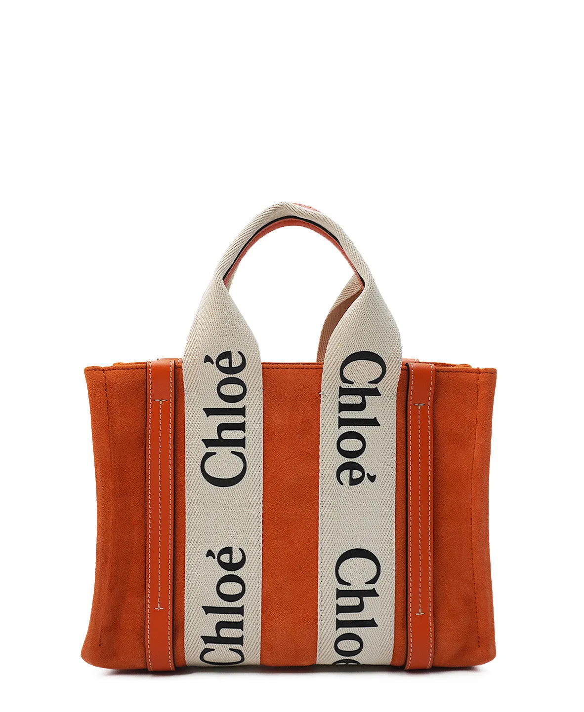 Small Suede Woody Tote Orange