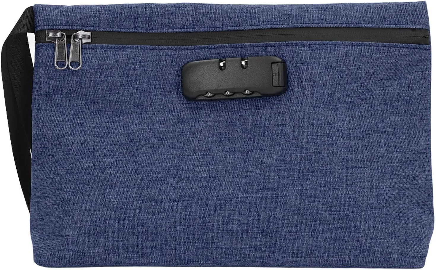 Smell Proof Bag with Combination Lock, Lockable Money Bag Locking Accessories Pouch for Cash Travel Bank Deposits (Navy Blue)