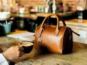 Smith & Wesson Barrel Bag – Concealed Carry Purse, Genuine Leather Crossbody & Wristlet Handbag with Secure CCW Compartment