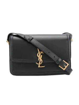 Solferino Laurent Calfskin Saint Competitive pricing Leather Cross Well-loved Medium Black Bag